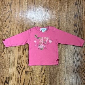 Baby Dior 6M Pink Graphic Long Sleeve Tee